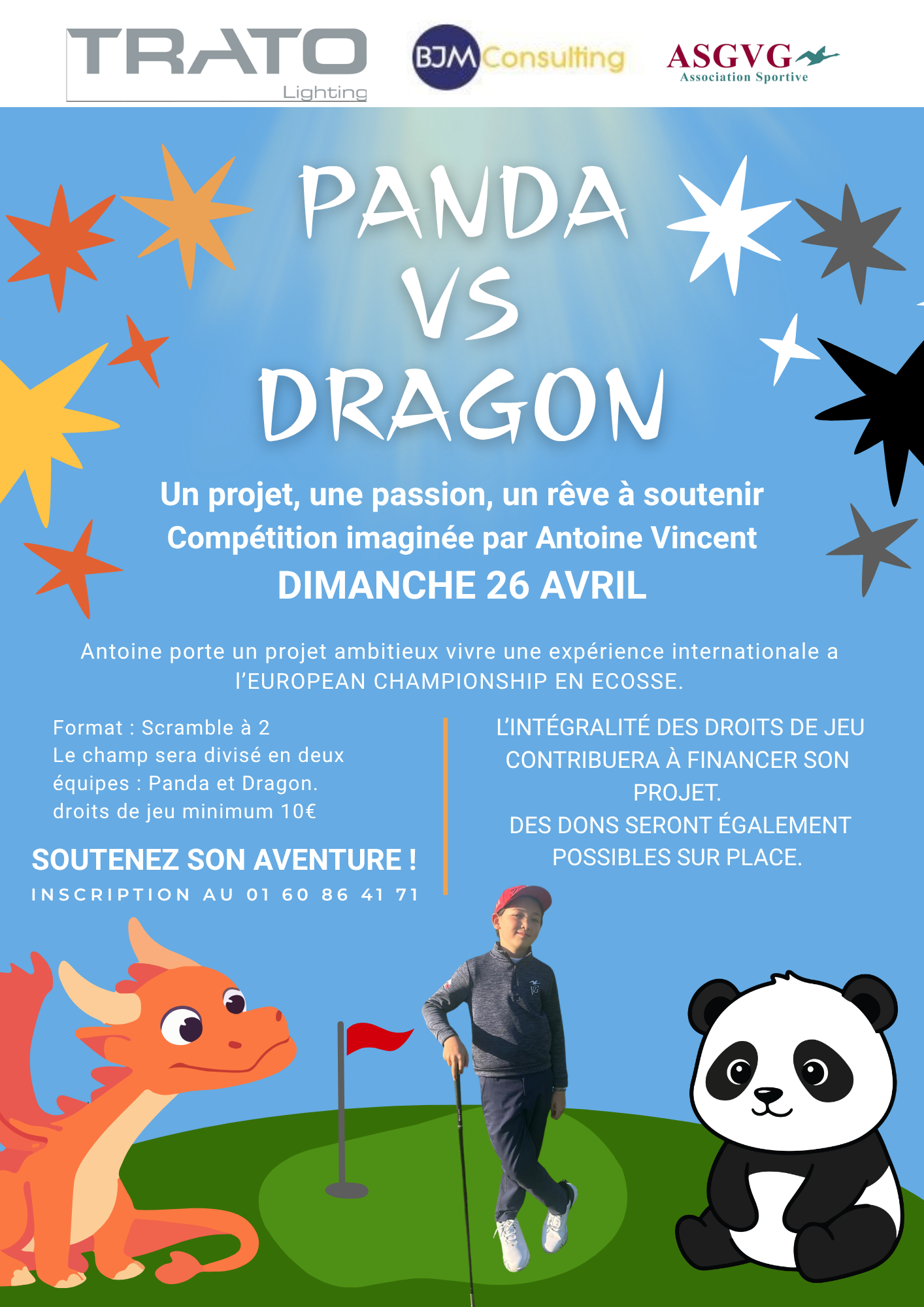 Compétition caritative panda vs dragon