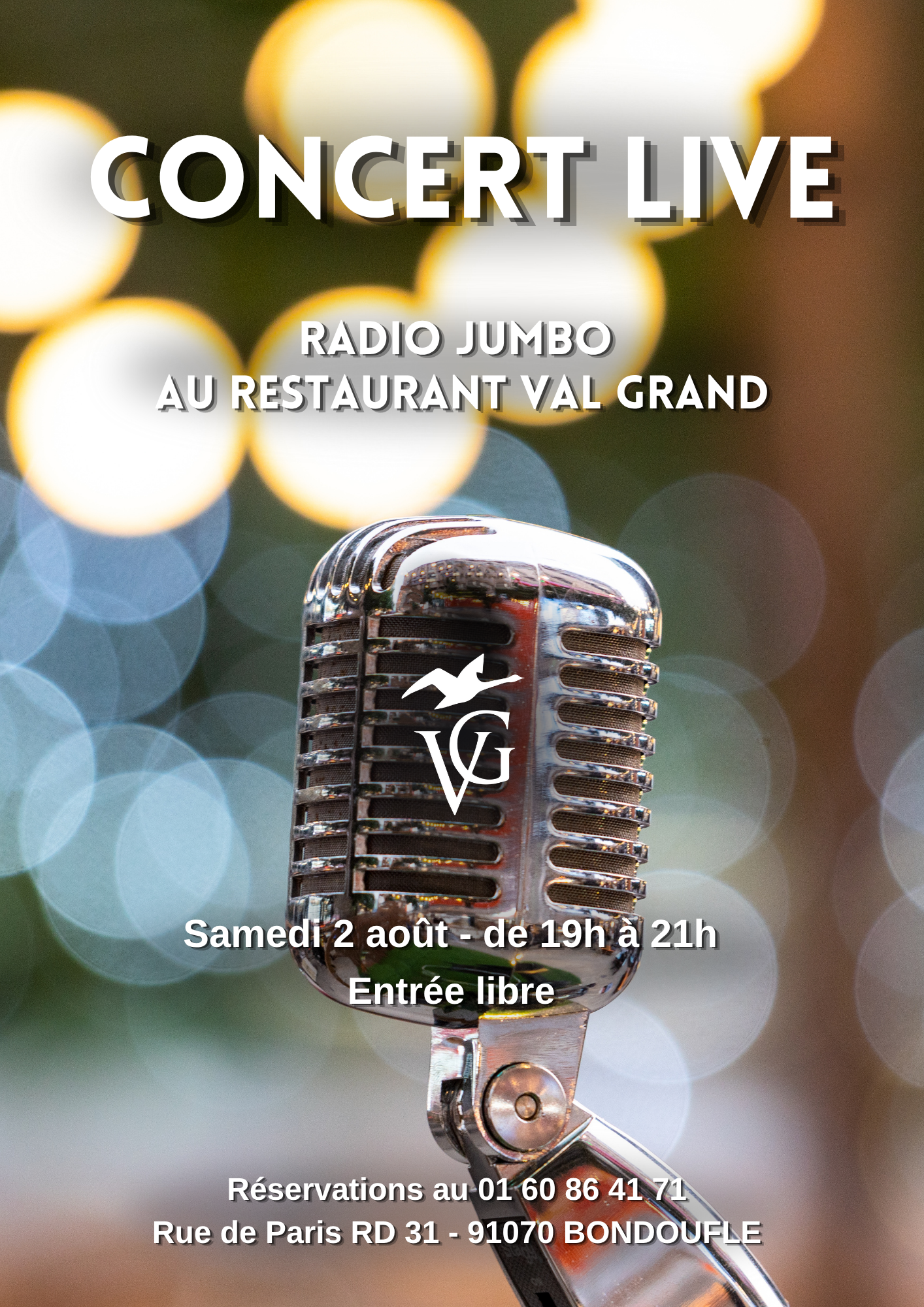 🎶 Soirée concert live au Restaurant Val-Grand 🎶